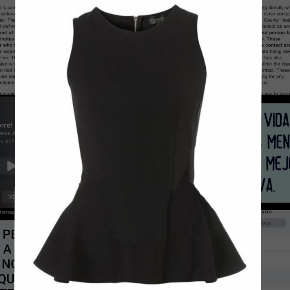 Black peplum top